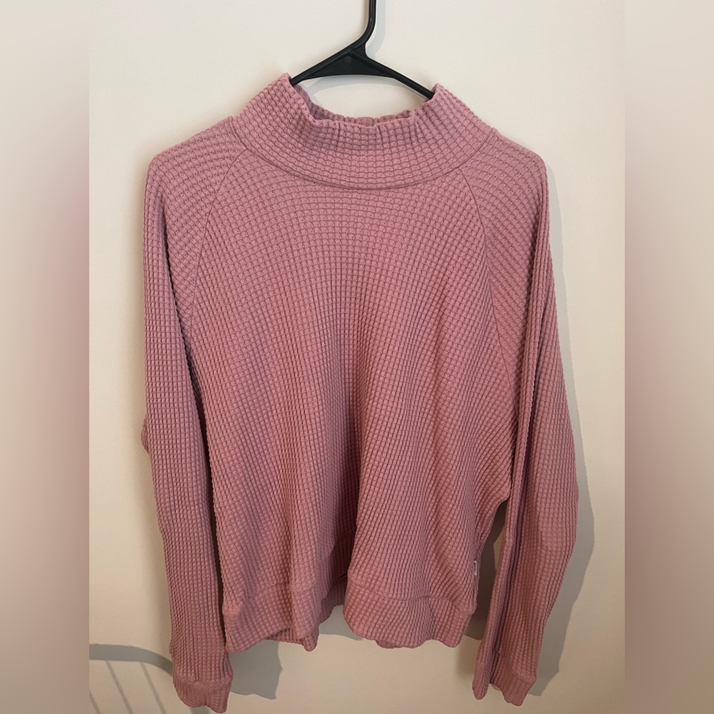 THE NORTH FACE - Pink/Mauve Turtleneck Waffle Sweater - Women’s Size Large